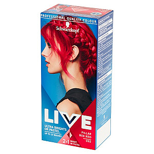 SCHWARZKOPF Live Ultra Brights vai pasteļkrāsas daļēji pastāvīga matu krāsa 092 Sharp Red