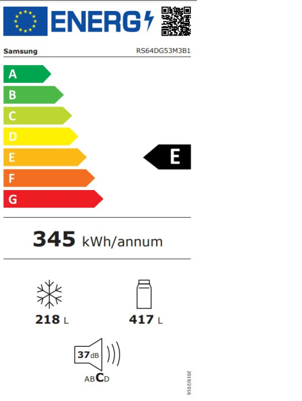 Samsung RS64DG53M3B1EO ledusskapis