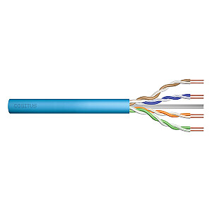 Instalācijas kabelis DIGITUS cat.6A, U/UTP, Dca, AWG23/1, LSOH, 50m, zils