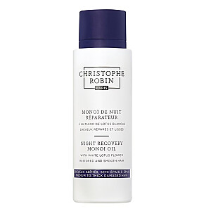 CHRISTOPHE ROBIN Night Recovery Monoi Oil с цветком белого лотоса регенерирующее масло для волос 92мл