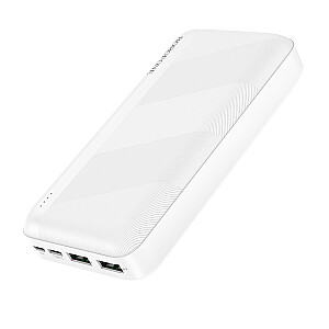 Borofone Power Bank 20000mAh BJ27A Pindar - 2xUSB - balts