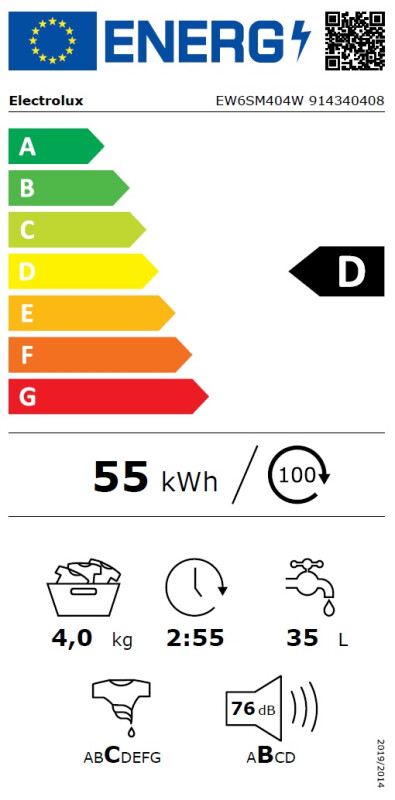 Veļas mašīna EW6SM404W