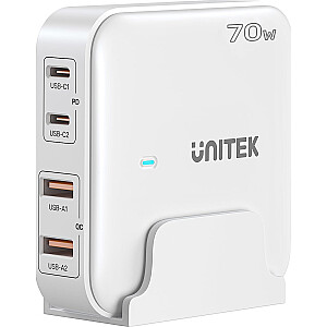 Зарядное устройство Unitek P1228A 2x USB-A 2x USB-C 5 А (P1228AWH01-EU)