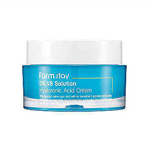 FARMSTAY DR.V8 Solution Hyaluronic Acid Cream veido kremas su hialurono rūgštimi ir vitaminais 50ml