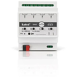 SATEL KNX 4 kanālu pārslēgšanas izpildmehānisms KNX-SA41