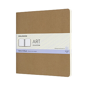 Альбом для рисования Moleskine Sketchbook 19x19см, 88 белых страниц, мягкая обложка, коричневый