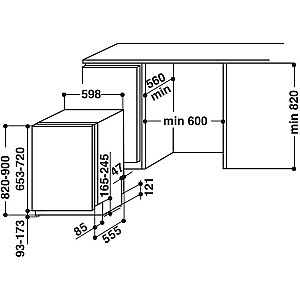 Встраиваемая посудомоечная машина Whirlpool WIO 3P33 PL