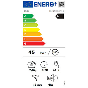 Veļas mašīna Candy RO41274DWMCT/ 1-S