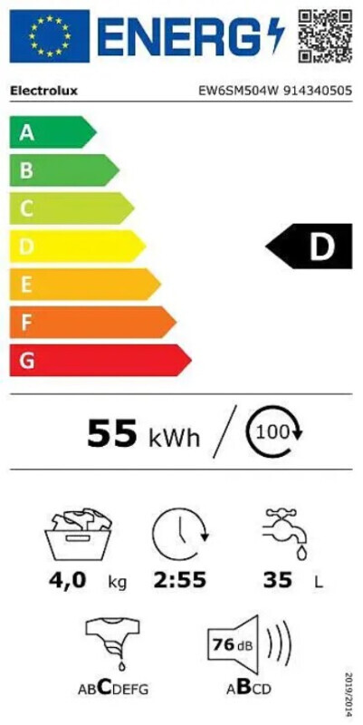 Veļas mašīna Electrolux EW6SM504W