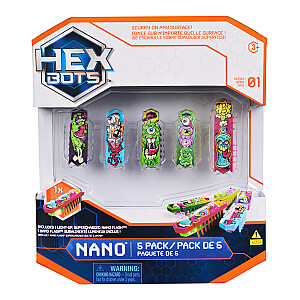 HEX BOTS интерактивная игрушка Nano Flash 5шт