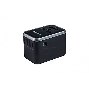 Ładowarka i adapter podróżny UTA-04 49546  PD 61W, QC 3.0, 2x USB-C, 3x USB-A 