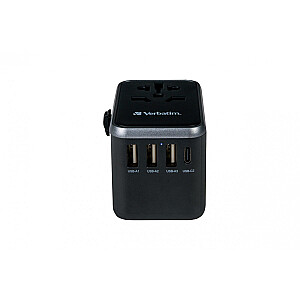 Ładowarka i adapter podróżny UTA-04 49546  PD 61W, QC 3.0, 2x USB-C, 3x USB-A 