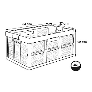 Saliekamā kaste ar kravnesību līdz 50kg Ben 54x37x28cm 45L zila