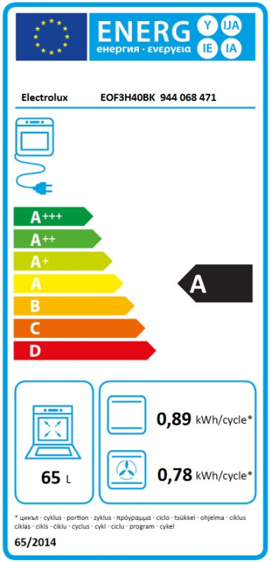 Cepeškrāsns Electrolux EOF3H40BK