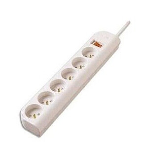 Belkin E-Series 6 Outlet 1 Meter SurgeStrip White 6 Outlet AC 230V 1m