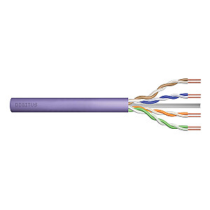 Instalācijas kabelis DIGITUS cat.6, U/UTP, Dca, AWG23/1, LSOH, 50m, violets