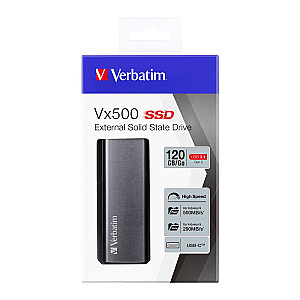 Verbatim Vx500 USB 3.1 Gen 2 120 GB ārējais SSD