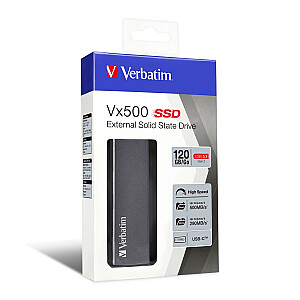 Внешний твердотельный накопитель Verbatim Vx500 USB 3.1 Gen 2 120 ГБ