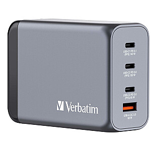 Verbatim GNC-240 GaN зарядное устройство 4 порта 240 Вт USB A/C (ЕС/Великобритания/США)