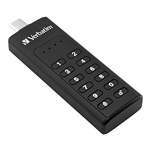 USB-накопитель 64 ГБ Verbatim 3.2 Typ C клавиатура Secure Drive AES