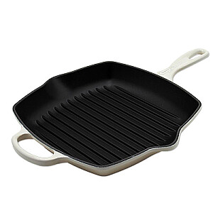 Le Creuset Signature Square Grill Pan 26cm meringue (20183267160422)