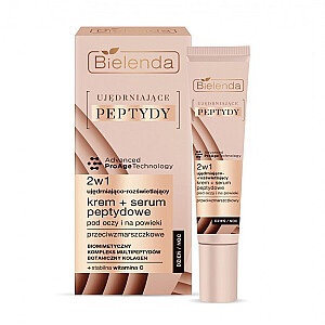 BIELENDA Firming Peptides nostiprinošs un izgaismojošs krēms + peptīdu serums 2in1 acīm un plakstiņiem 15ml