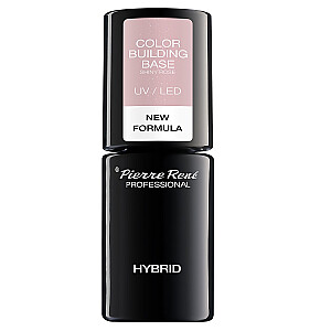 PIERRE RENE Hybrid Color Building Base Hibridinis pagrindas UV/LED 06 Shiny Rose 6 ml