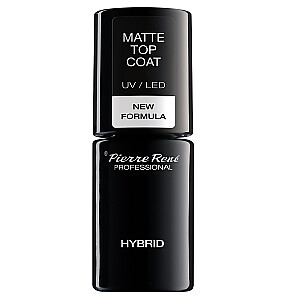 PIERRE RENE Matte Top Coat hibridinis viršutinis sluoksnis UV/LED su matiniu paviršiumi 6ml