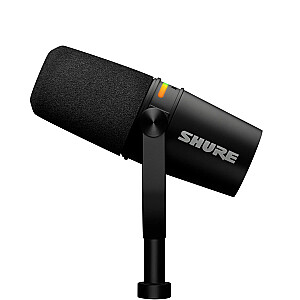 Shure MV7+-K-BNDL — lekciju/vokālais mikrofons ar XLR/USB-C savienotāju, melns + GATOR galda statīvs