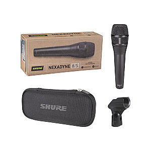 Shure Nexadyne™ 8/S — dinamiskais mikrofons, superkardioīds, XLR, melns