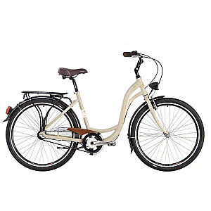 Velosipēds Kenzel Dream Classic krēmkrāsas ar groziņu (26"/3 ātr)