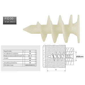 FISHER FID IZOLĀCIJAS KUSTĪNS 50 50 gab. IZOLĀCIJAS PLĀTĒM (POLISTIRENS)