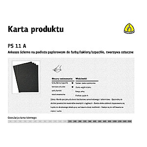 KLINGSPOR SMLĒŠANAS LOKŠES AR PAPĪRA MUMS 230mm x 280mm PS11A WET gr. 360/50 gab.