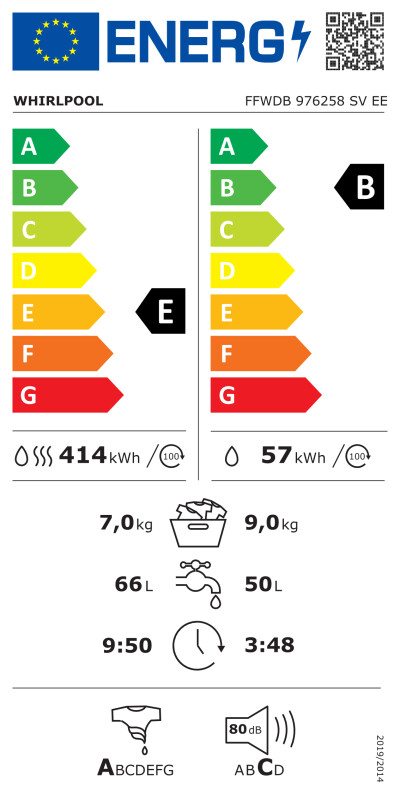 Стиральная машина с сушкой Whirlpool FFWDB 976258 SV EE