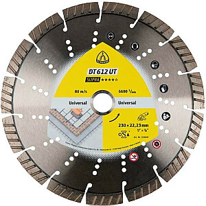 KLINGSPOR SEGMENTĒTS DIMANTA ASPIENS 125 mm x 2,4 mm x 22,2 mm DT612UT OFFSET/GRĒZE