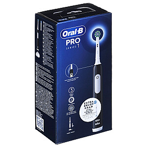 Oral-B Pro Series 1 zobu birste ar rotējošiem zobiem, melna, balta