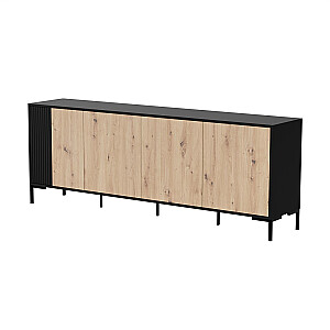 Kumode Cama MERCI 200 x 40 x 74 cm melns/ozols amatnieks