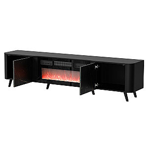 Cama RTV cabinet Volare 200 x 39 x 49 см черный/сан-себастьян + камин