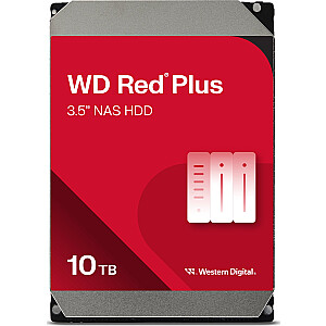 WD Red Plus 3,5 collu SATA III (6 Gb/s) 10 TB servera disks (WD101EFBX)