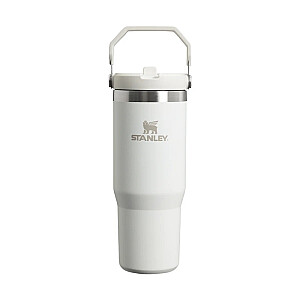 Termopudele ar salmiņu The IceFlow Flip Straw Tumbler 0,89L balta