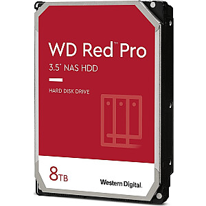 WD Red Pro 8TB 3,5 collu SATA III (6Gb/s) servera disks (WD8005FFBX)