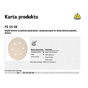 PAŠLĪGOŠS ABRAZĪVAIS DISKS KLINGSPOR 150mm PS33CK gr. 60 GLS3/100gab.