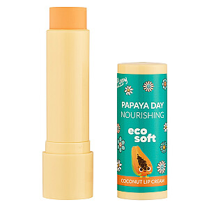 ECOSOFT Lippy Day kokosriekstu lūpu krēms Papaya 4.8g