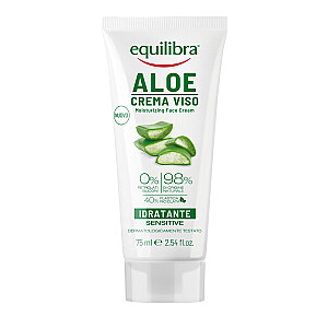 EQUILIBRA Drėkinamasis veido kremas su alijošiumi Veido kremas su alaviju Aloe Vera 75 ml