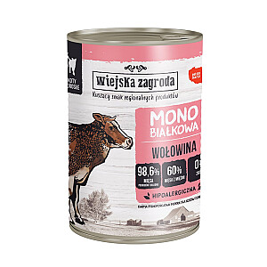 WIEJSKA ZAGRODA Mono-protein Beef - влажный корм для кошек - 400г