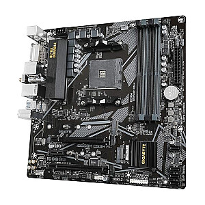 Mainboard GIGABYTE AMD B550 SAM4 MicroATX Memory DDR4 Memory slots 4 1xPCI-Express 3.0 1x 1xPCI-Express 3.0 4x 1xPCI-Express 4.0 16x 2xM.2 1xDVI-D 1xHDMI 2xAudio-In 1xAudio-Out 4xUSB 2.0 4xUSB 3.2 1xPS/2 1xRJ45 B550MDS3H1.2