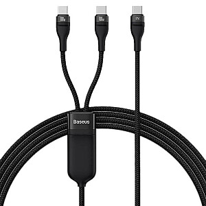 Кабель USB-C кабель 2в1 - 2x USB-C на 100 Вт 150см Baseus CASS060001