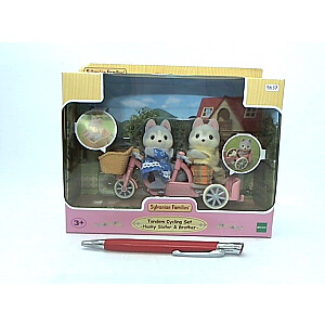 Sylvanian Families Tandēma haskiju suņi uz velosipēda figūriņu komplekts 5637