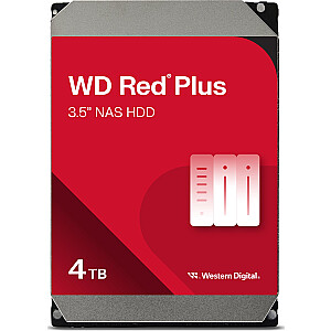 WD Red Plus 4TB 3,5 collu SATA III (6Gb/s) servera disks (WD40EFPX)