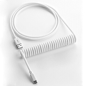 CableMod klasiskās tinuma tastatūras kabelis no USB-C līdz A tipa USB, Glacier White - 150 cm